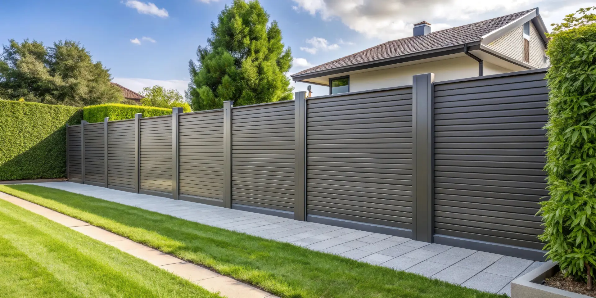 Modern grey aluminum